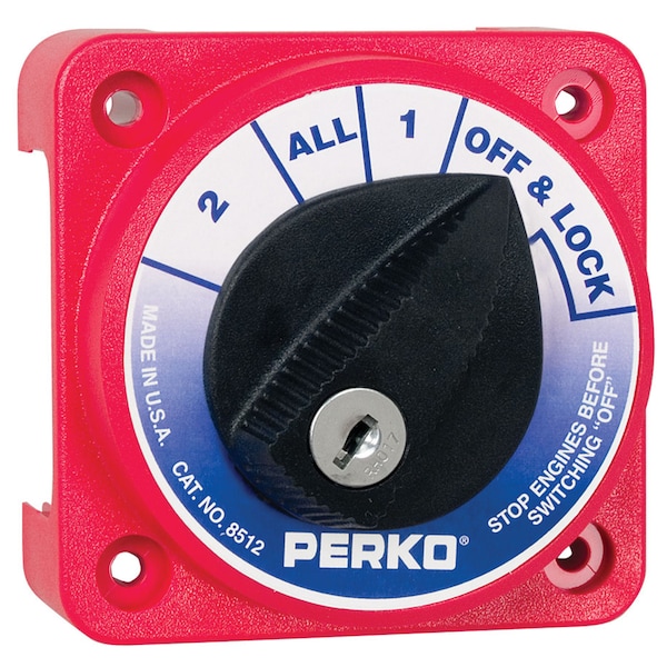 Compact Medium Duty Battery Selector W/ Key Lock